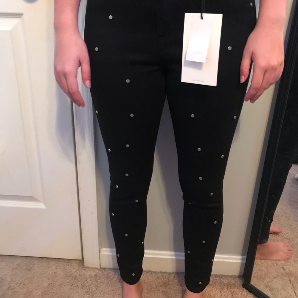 Black high rise black denim